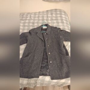 Large, Gray, Wool Mackintosh Jacket